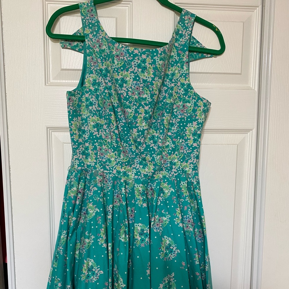 Lauren Conrad Floral Teal Dress